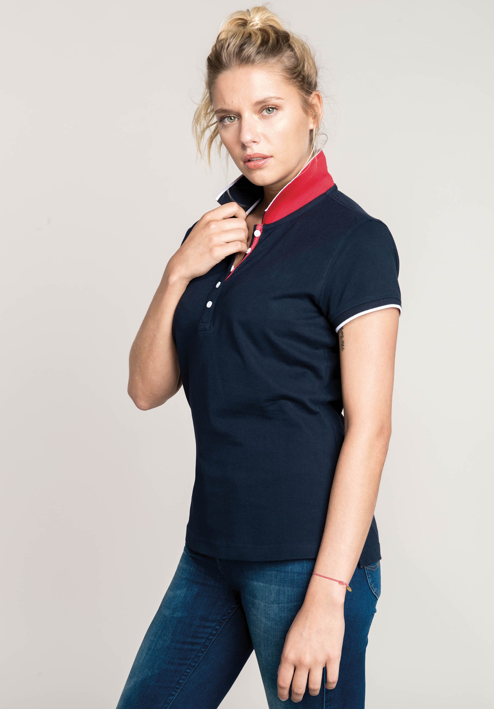 Polo pique top mujer