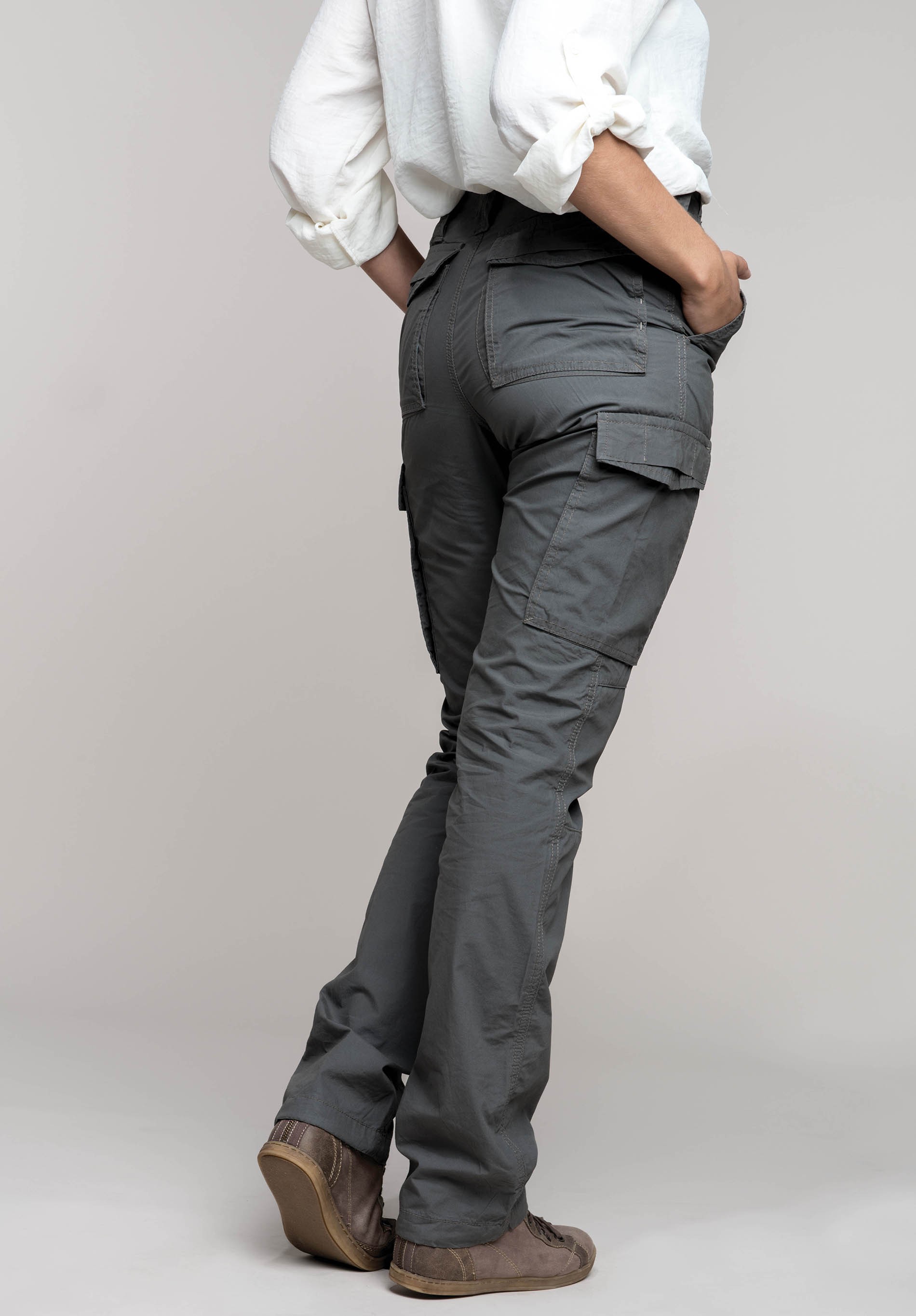 ladies multi pocket trousers